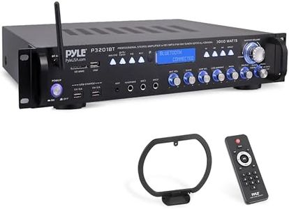 Pyle Multi Channel Bluetooth Preamplifier Receiver - 3000 Watt Audio Home Speaker Sound Stereo w/Radio, USB, Headphone, AUX, RCA, Dual Microphone w/Echo, LED, Wireless Streaming P3201BT