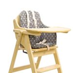 HIGHCHAIR Cushion Insert. Suitable for East Coast and Many Other Wooden HIGH Chairs. Easy to fit and Fully Wipe Clean. Well Padded to Keep Little Ones Comfy at mealtimes (Soft Grey Stars)