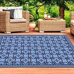 OPL5 Outdoor Camping Mat, Camper Rugs 9 x 12 Feet, Anti-Slip Plastic Straw Carpet Mat, Outdoor Patio Rug Waterproof Foldable Clearance Outdoor/Indoor RV Mat for Patio, Deck,Camping, Panic, Beach