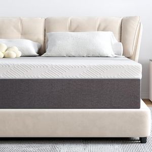 Twolike King Mattress, 12 Inch Mattress Gel Memorys Foam Mattress in Box, Mattress for Back Pain Reliefs, Double Bed Mattress for Sleep Supportive and Pressure Alleviation