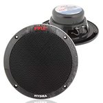 Pyle 6.5 Inch Dual Marine Speakers - 2 Way Waterproof and Weather Resistant Outdoor Audio Stereo Sound System with 400 Watt Power, Polypropylene Cone and Butyl Rubber Surround - 1 Pair - PLMR605W (Black)