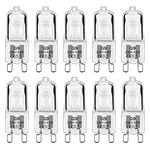 Lamkrtlp G9 Halogen Light Bulbs, 230V 40W G9 Dimmable Capsule Bulbs, Warm White 2800K, Non-Flicker,10 Pack [Energy Class G]