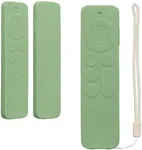 kwmobile Case Compatible with Apple TV 4K Siri Remote 3rd Gen (2022) / 2nd Gen (2021) Case - Soft Silicone Cover for Remote Control - Pastel Green