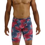 TYR Durafast Elite Starhex Polyester Jammer/Swimsuit for Mens, 30 (Red-Multi)