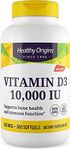 Healthy Origins Vitamin D3 10,000 IU (Non-GMO), 360 Softgels