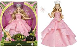 Mattel Universal Wicked Deluxe Glinda Fashion Doll & Accessories Including Crown & Scepter, Movie-Inspired Look with Posability