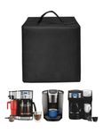 Espresso Machine Dust Cover Ice Coffee Maker Lid Waterproof Nylon Cover Compatible with Hamilton Beach FlexBrew Trio 2-Way(49980R) /Keurig K-Duo Single Serve K-Cup Pod & Coffee Maker, Black