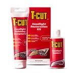 T-Cut Headlight Restoration Kit – Contains Headlight Polishing Compound & Sealant - Restores Light Scratches & Improves Clarity & Visibility