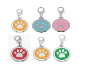 RvPaws Pet ID Tags Beautiful Alloy Paw Design Personalised Dog/Cat Neck Charm DIY Necklace Making Best Gift Ideal for Your Pets - Colour As Per Availability (Pack of 1 Piece)