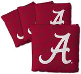 YouTheFan Officially-Licensed NCAA Alabama Crimson Tide Set of 4 Cornhole Bags - All Weather Regulation 6” x 6” Size - 16oz Weight - Designed in USA