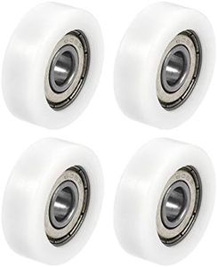 uxcell 608ZZ Ball Bearing Guide Pulley Roller Round Wheel 8x30x10mm Double Metal Shielded (GCr15) Chrome Steel Bearings 4pcs