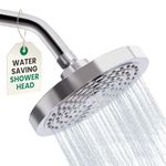 Winthorpe Conservation Rain Shower Head, Chrome, Round, Low Flow, High Pressure, 1.8 GPM Water Saving, 360 Degree, Eco and Energy Efficient Rainfall Showerhead