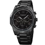 Akribos XXIV Men's Swiss Quartz Stainless Steel Automatic Watch, Black (Model: AK940BK)