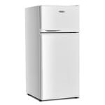 Costway 3.4 cu. ft. 2 Door Compact Mini Refrigerator Freezer Cooler (White)