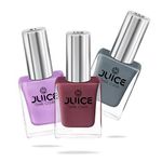 JUICE Quick-dry, Long Lasting, Chip Resistant, Gel Finish, High Gloss, F&D APPROVED COLORS & PIGMENTS Nail Kit, 3 in 1 Combo 09,