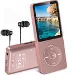 AGPtEK A02 8GB MP3 Player, Supports up to 32GB, Rose-Gold