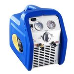 3/4HP Single Cylinder Refrigerant Recovery Machine, 110V-120V 60Hz Portable Oil-Less Freon Recycling Unit for Both Liquid and Vapor Refrigerant, for Automotive A/C System, Household HVAC System