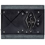 Bethesda Elder Scrolls 3D Skyrim Logo Black ID & Card Bi-Fold Wallet