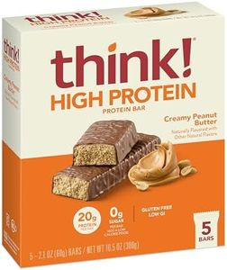 thinkThin High Protein Bars, Creamy Peanut Butter, 2.1 oz Bar (30 Count)