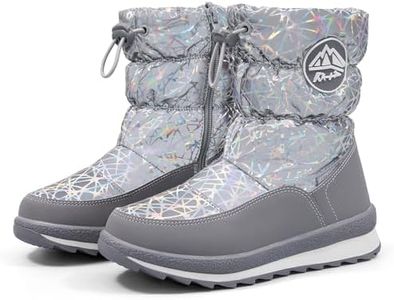 K KomForme Kids Snow Boots for Boys Girls Toddler Winter Outdoor Boots Waterproof with Fur Lined (Toddler/Little Kid/Big Kid)