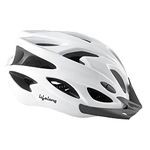 Lifelong Adjustable Cycling Helmet with Detachable Visor | Adjustable Light Weight Mountain Bike Cycle Helmet with Padding for Kids and Adults (LLFAH04, White, 6 Months Warranty)