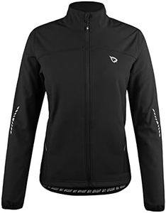 BALEAF Women's Cycling Jacket Windproof Thermal Winter Running Cold Weather Gear Waterproof Softshell Warm Black Size L