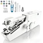 Handheld Sewing Machine, Mini Sewing Machine with Sewing Accessories, Electric Portable Stitch Tool for Beginners, DIY, Home Travel Use(White)