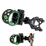 Archery Bow Sight Compound Bow Sight 5 Pin Bow Sights Micro Adjustable with Bow Sight Light Aluminum Alloy Sight for Right and Left Hand