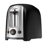 Black+Decker 2-Slice Extra Wide Slot Toaster, Classic Oval, Black with Stainless Steel Accents, TR1278B