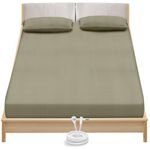 CUAZCCS Grounding Sheets King Size - Organic Cotton and Silver Fiber, Grounding Fitted Sheet Wellness Sleep Green