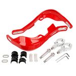 RUTU Dirt Bike Handguards - Motorcycle Hand Guards - Accessories for ATVs, Dirtbike, Pitbike, Off-Road, Electric Bikes - Fits 7/8" & 1-1/8" Handlebars, Red