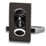 Mantello Cigars V-Cut Cigar Cutter Gloss Black in Gift Box