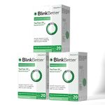 BlinkBetter Tea Tree Oil Eyelid Wipes - 60 x Natural Blepharitis, MGD & Dry Eye Relief Wipes | Cleansing, Soothing, Dual-Textured, Triple Moisture Formula | Biodegradable & Gentle (Pack of 3)