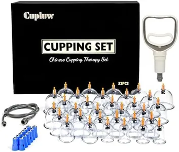 Cupluw Cupping Kit for Massage Therapy - 32 Cups Professional Chinese Cupping Set with Magnetics, Vacuum Cupping Therapy Set for Cellulite Reduction Muscle Pain Relief with Manual Pump