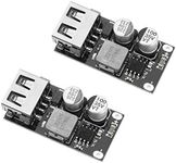 HiLetgo 2PCS DC-DC Power Buck Module 6V-32V12V24V to QC3.0 Fast Charging Single USB Charging Converter Board