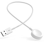 TrimDish Watch Charger For Apple Watch Charger, 0.3M/1Ft Short Iwatch Usb Wireless Magnetic Portable Charging Cable Cord Compatible With Apple Watch Series 9/8/7/6/Se/5/4/3/2/1,White