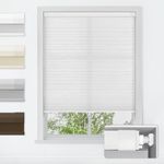 LazBlinds No Tools No Drill Cordless Cellular Shades, Light Filtering Honeycomb Shades for Home, Thermal Insulation Blinds for Windows, 23" W x 36" H, White