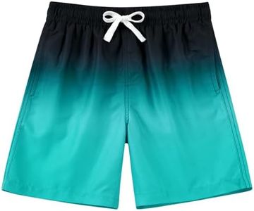 Cozople Teen Boys Swim Trunks Size 14-16 Novelty Quick Dry Bathing Suits Colorful Blue Swimming Shorts Swimsuit Elastic Waist Beach Beach Shorts
