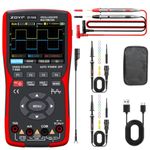 3in1 Digital Multimeter 50MHz Bandwidth 280MS Sampling Rate PC Waveform Data Storage Dual Channel Oscilloscope Signal Generator 3.5 Inch Color Display Digit Multimeter Handheld Oscope Meter Handheld