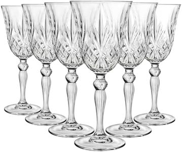 RCR 25601020006 Melodia Luxion Crystal Lot de 6 Verre à Vin, Service de Verres pour Vin Rouge ou Vin Blanc, Cristal, 21 cl, Parfait pour la Maison, Les Restaurants, Les Fêtes, Passe au Lave Vaisselle