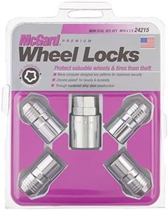 MCGARD 24215 Chrome Cone Seat Wheel Locks (M14 X 1.5 Thread Size) - Set of 4