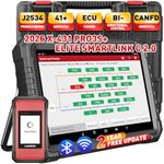 LAUNCH X431 PRO3S+Elite SmartlinkC 2026 Launch Diagnostic Tool Intelligent OE Topology, 50+ Service Full System Bidirectional Car Diagnostic Tool ECU Coding, Active Test, CANFD/DOIP/J2534,2 Yrs Update