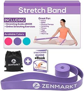 Stretch Bands for Dancers and Gymnasts - Exercise Bands for Dance, Ballet, Gymnastics, Cheerleading, Pilates Training Stretching Band Dance Stretch Bands for Flexibility Ballet Barre E-Book (Purple)