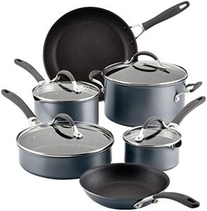 Circulon A1 Series with ScratchDefense Technology Nonstick Induction Cookware/Pots and Pans Set, 10 Piece - Graphite