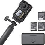 DJI Osmo Action 4 Adventure Combo-4K/120Fps Waterproof Action Digital Camera with A 1/1.3-Inch Sensor,10-Bit&D-Log M Color Performance,Up to 7.5H with 3Batteries,OutdoorCamera for Travel,Biking,Black