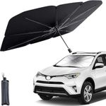 SR Car Windshield Sun Shade Protector- Foldable Car Shades for Windows, 3 Layers UV Block Umbrella, Front Window Heat Insulation Car Accessories for SUV, Hatchback, Sedan (Medium Size)
