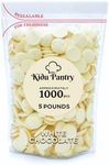 Kidu Pantry Melting Chocolate Wafers Bulk In Resealable Bag (White, 5 Pound)