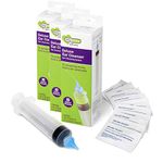 EZY DOSE Deluxe Ear Wax Removal Syringe for Ear Irrigation and Saline Packets (3 Pack)