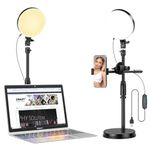 EMART Photography Lighting for Video Light with Adjustable Stand, 9 Brightness Levels & 3 Color Temperature Settings Studio Lighting– Ideal for Zoom Meetings, Makeup Lighting, Home Office Use