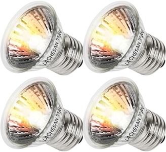 Turtle Heat Bulb 75W UVA Bulbs, Fit E26 Reptile Lamp, Light Turtle Heat Lamp for Reptiles and Amphibian Tanks, Terrariums and Cages, Works with Various Lamp Fixtures 4-Pack